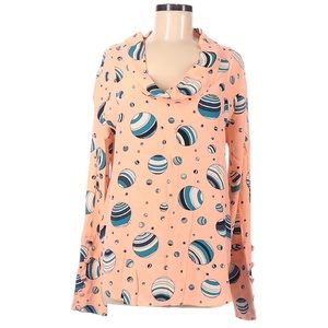 SEE BY CHLOE Womens Pastel Orange Planets Colorful Blouse 6 SMALL Ready To Wear